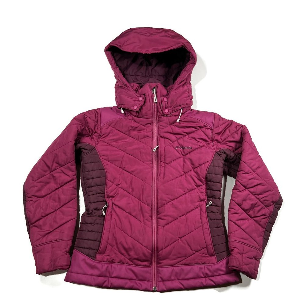Patagonia Rubicon Rider Jacket Parka Coat Hooded Ski Winter Womens Small Purple
